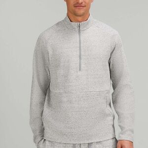 Lululemon At Ease Half Zip Heathered Gray